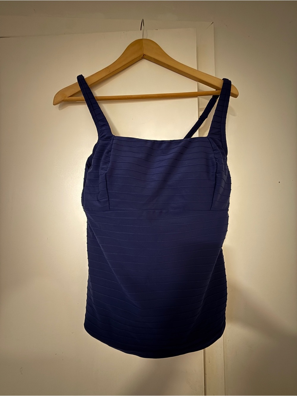 Lands' End Deep Blue Square Neck Camisole